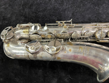 Photo Vintage Pierret 'Super Artiste' Tenor Saxophone in Silver Plate