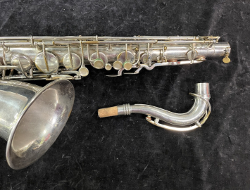 Photo Vintage Pierret 'Super Artiste' Tenor Saxophone in Silver Plate