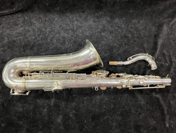 Photo Vintage Pierret 'Super Artiste' Tenor Saxophone in Silver Plate