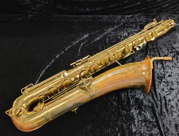 Photo Vintage Buescher True-Tone Baritone Sax in Gold Lacquer #235397 - Repair Tech Special