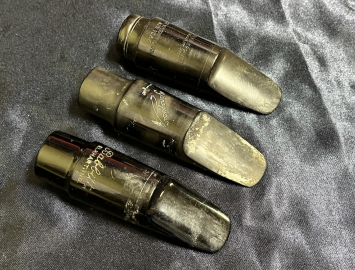 Photo Lot of 3 Alto Sax Mouthpieces - Babbitt, Woodwind Co NY, Yanagisawa