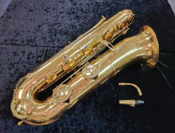 Photo J'Elle Stainer Compact Contrabass Eb Sax - Ready To Play