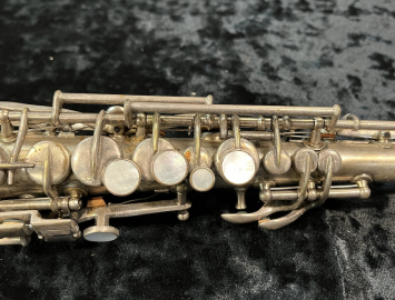 Photo Original Silver Wurlitzer American C Soprano Saxophone - Serial # 89214