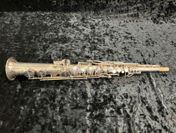 Photo 1921 Vintage Original Silver Buescher True Tone Soprano Sax in C - Serial # 81956