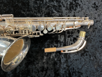 Photo Vintage Selmer Paris Modèle 26 Alto Saxophone in Silver Plate #5880