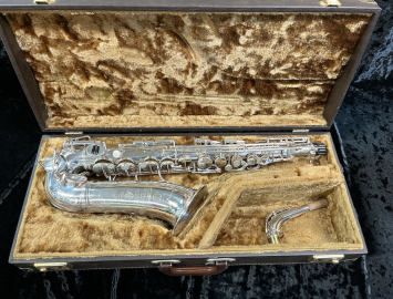 Photo Vintage Selmer Paris Silver Plated 'Radio Improved' Alto Saxophone, Serial #19659