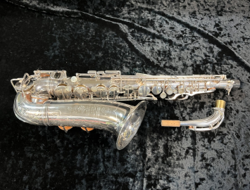 Photo Vintage Selmer Paris Silver Plated 'Radio Improved' Alto Saxophone, Serial #19659