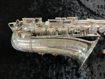 Photo Vintage Selmer Paris Silver Plated 'Radio Improved' Alto Saxophone, Serial #19659