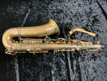 Photo Vintage Selmer Paris Mark VI Alto Saxophone – Custom Raw Brass, Serial #116523