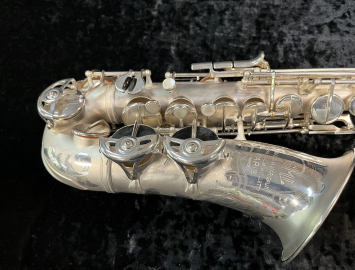 Photo Gorgeous Silver Restored SML Rev D Alto Sax with Rolled Tone Holes - Serial # 10306