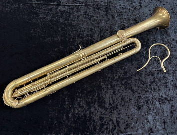 Photo RESTORED C.G. Conn EEb Contrabass Sarrusophone, serial #77000