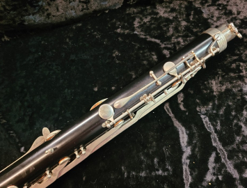 Photo Bundy I Bass Clarinet with Nickel Keys and a Charles Bay Improved Angle Neck #24581 - As-is Bargain