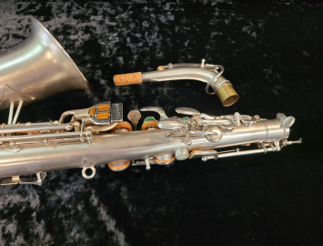 Photo GORGEOUS Buescher 140 Silver Post 'B' Aristocrat Alto with Gold-Wash Bell #336915 - As-Is