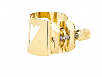 Photo Vandoren Optimum Ligature for Eb Alto Sax in Gold Plate