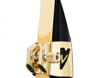 Photo Vandoren Optimum Ligature for Eb Bari Sax in Gold Plate