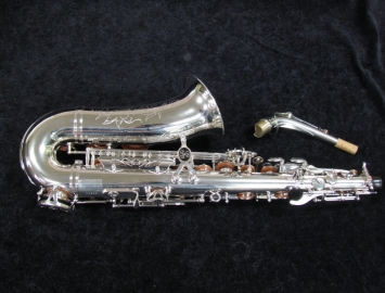 Photo NEW Buffet Crampon Senzo Red Brass Professional Model Alto Sax in Silver Plate